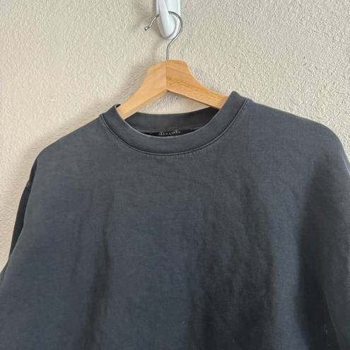 All Saints Seaside Sweat Pull Over Sweater High Low Grey Black size XS