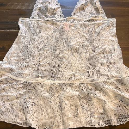 Victoria's Secret  Chemise Lace Slip Halter Sexy Night Gown XL Cream Off White