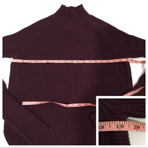 Treasure & Bond  Mock Neck Sweater - Burgundy - Small