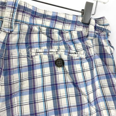 Krass&co 00s GH BASS AND  Vintage Blue Purple Cotton Plaid Shorts