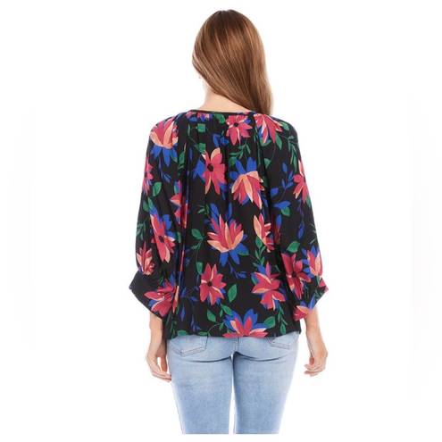 Karen Kane NWT  In Full Bloom Floral Blouse