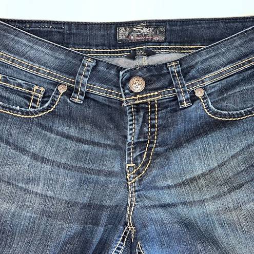 Silver Jeans Capris Suki Womens Jeans Faded Dark Wash Size 29