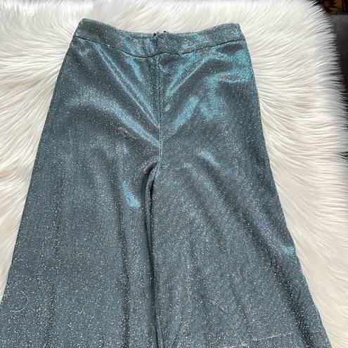 Lulus Lulu’s Blue Sparkle Wide Leg Pants