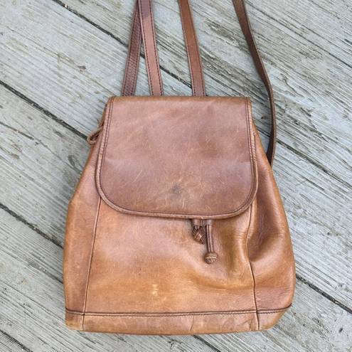 L.L.Bean Vintage  Leather Backpack