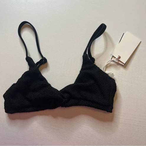 Good American NWT  Swim Always Fits Twist Top in Black