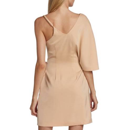 Kimberly  GOLDSON NWT Laurel One-Shoulder Minidress in Bone. Size Small