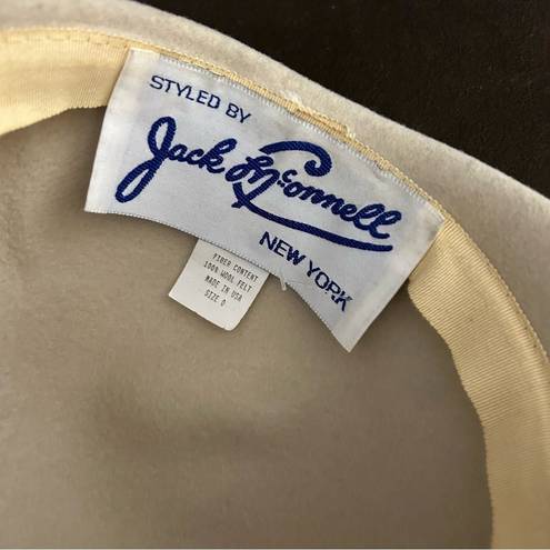 JACK  McCowell New York vintage wool felt hat size 0 but 8 inch diameter