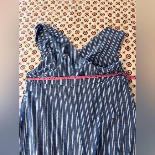 Aura  Lightweight Striped Wide Legged Tank Romper Size XL