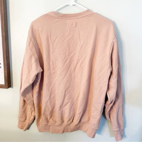 Tkees  Size 1 (2-4) Tan Cotton Crewneck Pullover Sweatshirt Minimalist Canada