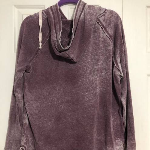 Grayson Threads  burnt out wine heart hooded sweatshirt women’s size XL‎ purple