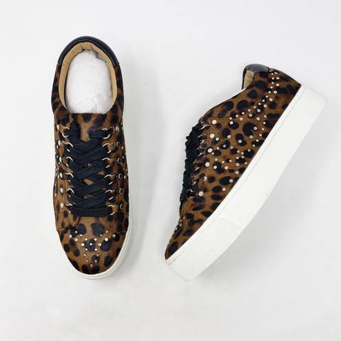 Joie [] Handan Studded Leopard Print Calf Hair Platform Sneakers NWT Sz 40 US 10