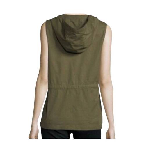 Romeo + Juliet Couture ROMEO and Juliet Patched Hooded Army Vest