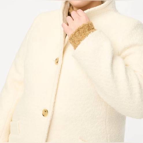 J.Crew  NWT Textured Wool Blend Coat in Ivory Size 8