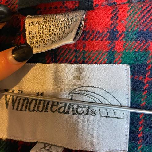 Vintage Windbreaker Brand Authentic Flannel Lined Jacket Unisex XL Black