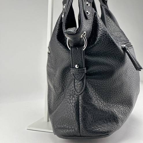 Max Studio  black leather shoulder bag