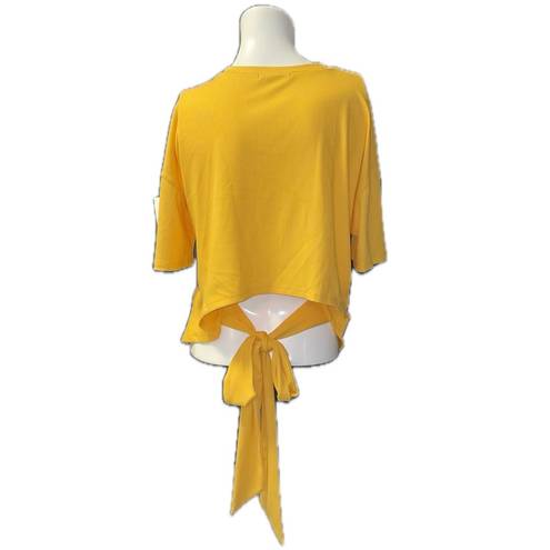 Rebecca Minkoff  Lily Tie Back Top Size Medium Yellow EUC