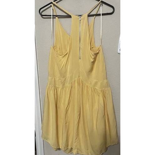 Romeo + Juliet Couture Romeo + Juliet Yellow Halter Strap Dress Womens M Layered Sundress Skater Mini