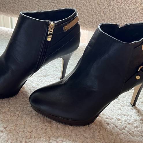 Marc Fisher  Brown Leather Ankle Booties