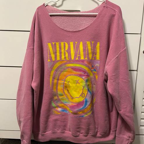 Nirvana Pink Graphic Crewneck Size M