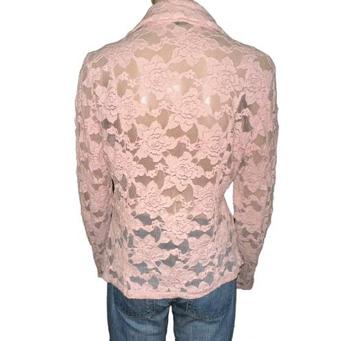 INC Dusty Rose Lace Blazer