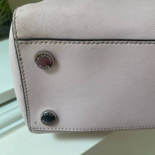 Michael Kors  Pink Pebbled Leather Bag - Silver Hardware