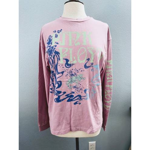 Daydreamer  Free People Pink Floyd Swirled Long Sleeve Tee Lotus Small DT32