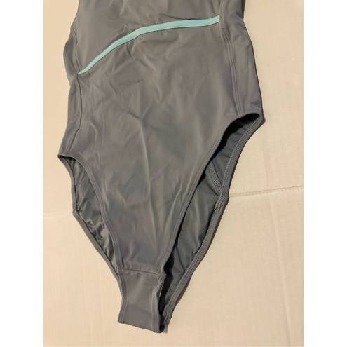 Fabletic Small Race-Up Racerback Swimsuit - Raincloud/Blue Sky