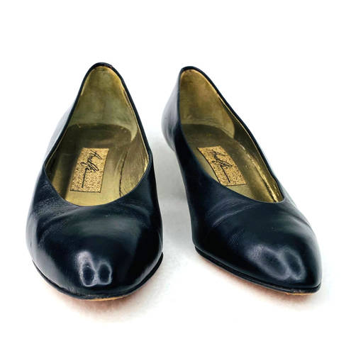 Dahlia Vintage Amalfi Pumps  Black 6.5 Leather Italy