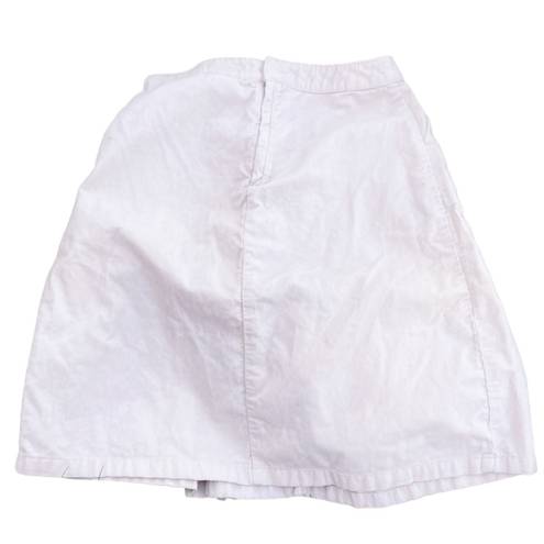 Eddie Bauer Cream Corduroy Knee Length A Line Skirt Inverted Pleat 4