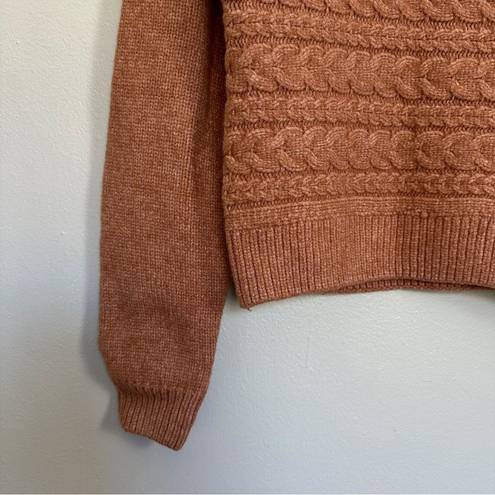 BLANK NYC NWT  Horizontal Cable Crewneck Sweater in Cry Me a River/Rust Size Large