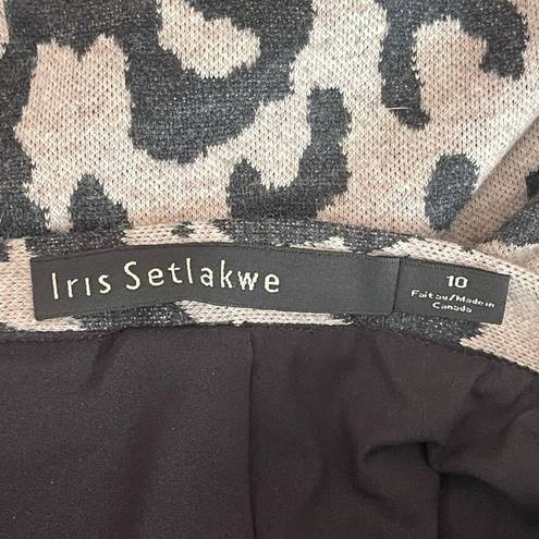 Iris Setlakwe Cheetah Midi Pencil Skirt