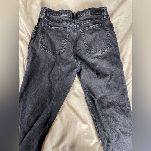 Abercrombie & Fitch  The 90’s Straight Ultra High Rise Black Denim Jeans