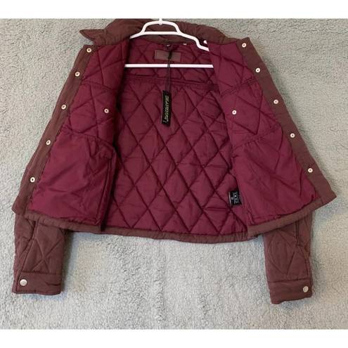 BLANK NYC  37DJ5993 Women’s Burgundy Long Sleeve Quilted Bomber Jacket Size Medium