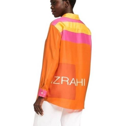 Isaac Mizrahi  for Target color block silk blouse