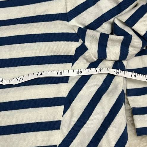 Veronica Beard  Nautical Stripe Top With Shoulder Lace Up Detail M