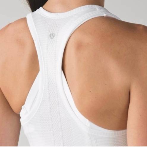 Lululemon  White Swiftly Tech Racerback Tank Size 4