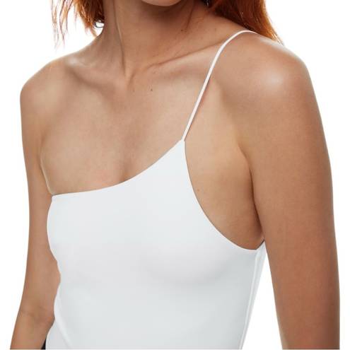 Babaton Aritzia  Women’s Size XS White Contour One-Shoulder Cami Bodysuit