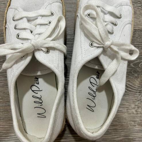 Wild Pair Sofeya Espadrille Platform Sneakers In White