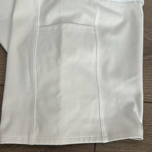 Dona Jo 15” High Rise White Pleated Tennis Skirt Size Large