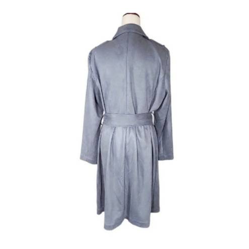 LC Lauren Conrad Lauren Conrad Blue Gray Lightweigt Trench Coat Size L