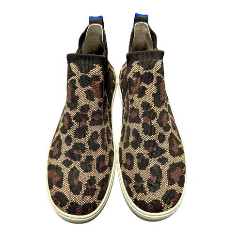 Rothy's Rothy’s The Chelsea Wildcat Cheetah Leopard Shoes Slip On Sneakers Brown 8