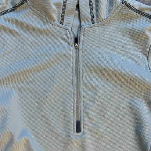 Alo Yoga  Gray 1/4 Zip Cool fit Hooded Pullover Lightweight Medium