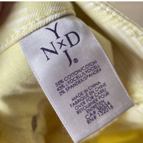 NYDJ  yellow jeans‎ 10 petite ankle patterned stretch cotton