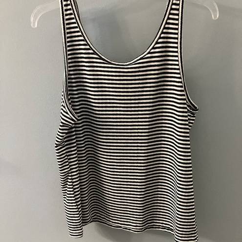 Sonoma Goods for Life Black and white Striped Tank Top - Large NWOT