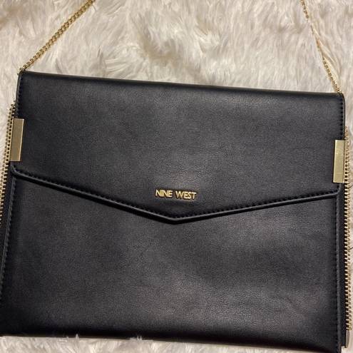 Nine West  Envelope Clutch Bag Black/Gold