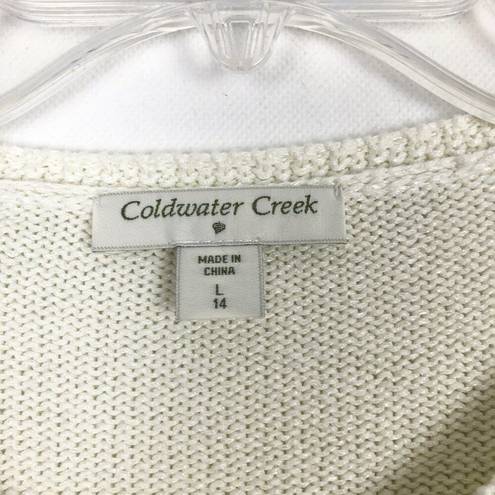 Coldwater Creek  Button Down Knit Cardigan Size Large