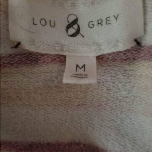 Lou & grey  funnel neck pullover. Size M. Three-quarter sleeve tan cream beige