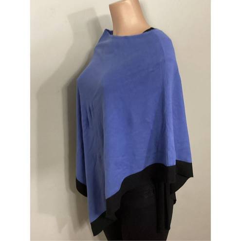 J.Jill New.  blue pancho with black border. One size. Retails $89