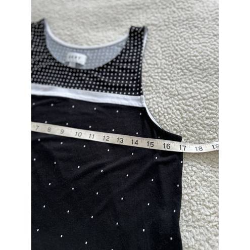 DKNY  Black & White Geo Dots Jersey Tank Top Size S