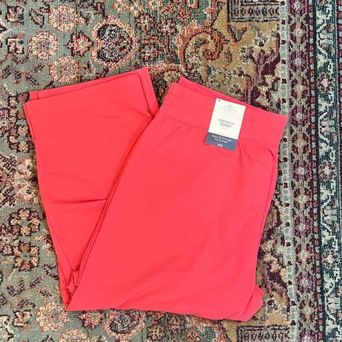 St. John’s Bay NWT  Coral French Terry Lounge Capris